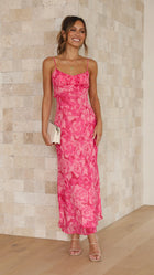 Margie Midi Dress in Pink