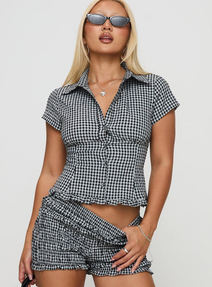 LISA GINGHAM BLOUSE