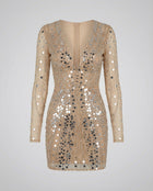 Kaia Gold Sequin Dress