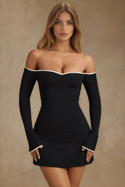 LAURA OFF-SHOULDER MINI DRESS