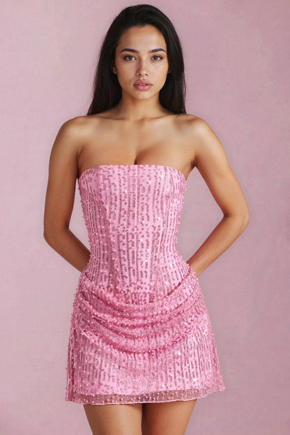 SAPHIRA STRAPLESS MINI DRESS