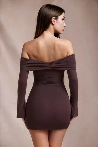 SAKIRA OFF-SHOULDER MINI DRESS