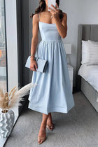Sophia Satin Midi Dress
