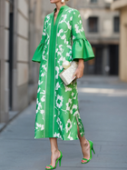 Botanical V-Neck Maxi Dress