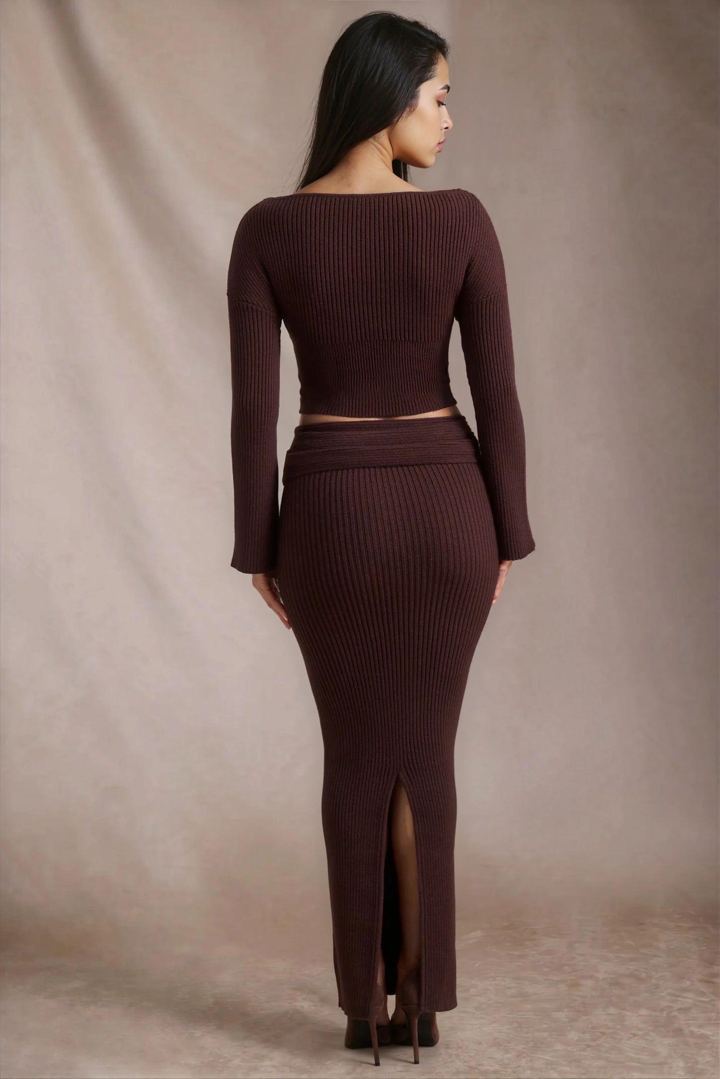 ANISE RIBBED MAXI SKIRT SET