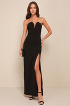 Zola Satin Strapless Maxi Dress