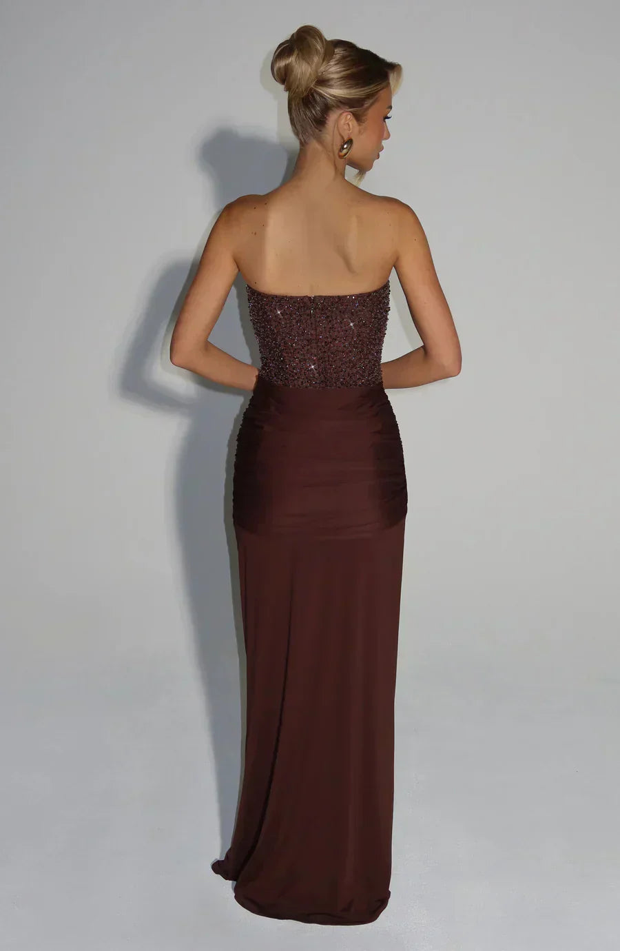 NATHALIE STRAPLESS EMBELLISHED GOWN