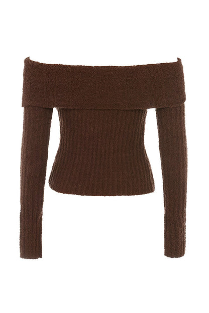 LOLA OFF-SHOULDER KNIT DRESS