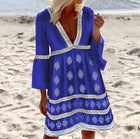 Lucia Flutter Sleeve Linen Dress