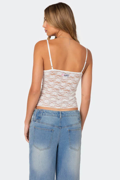 AZALEA SHEER LACE TOP