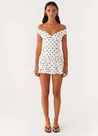 White Polka Dot