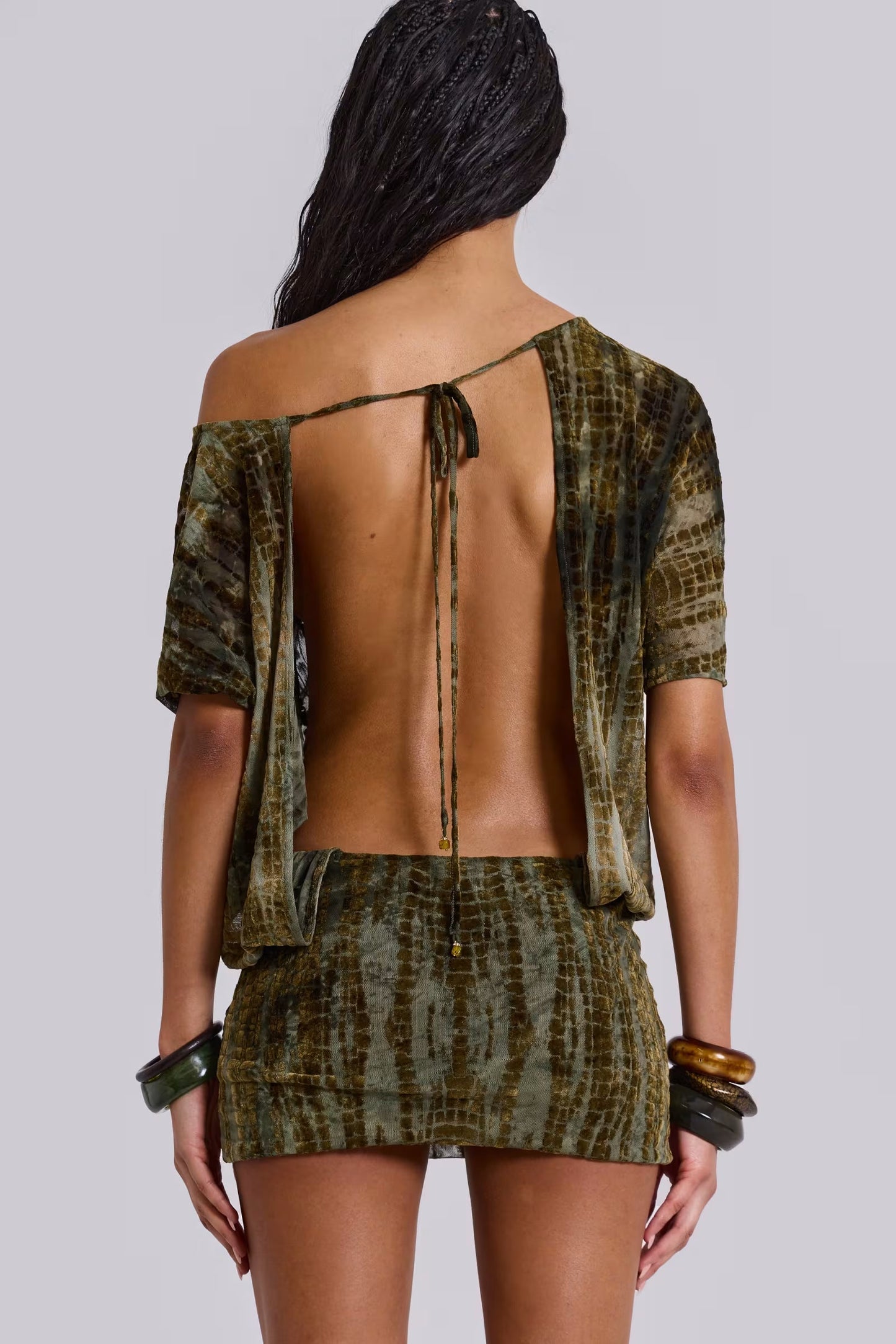 NOIR DESIRE BACKLESS MINI DRESS