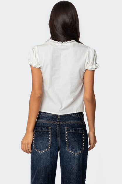 CLEMENTINE LACE TIE TOP