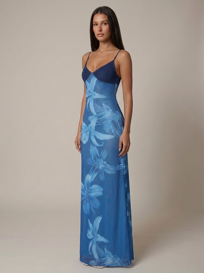 AQUA MAXI DRESS