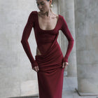 Valentina Draped Maxi Dress