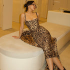 Valentina Leopard Midi Dress