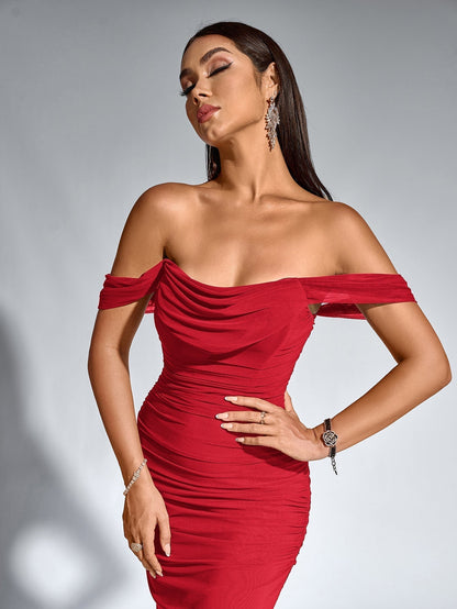 SOPHIA OFF-SHOULDER MAXI DRESS