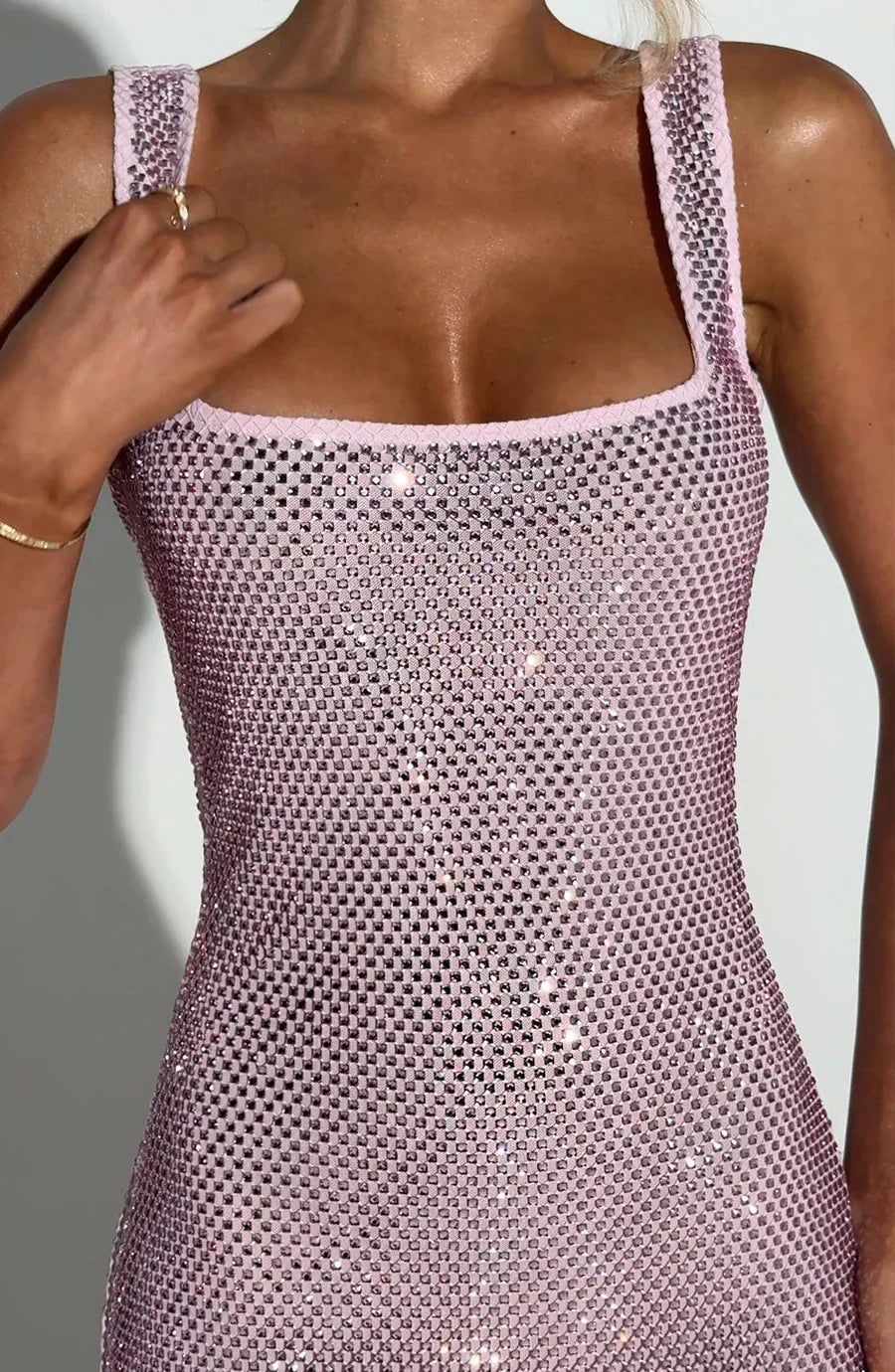 SANDRA EMBELLISHED MINI DRESS
