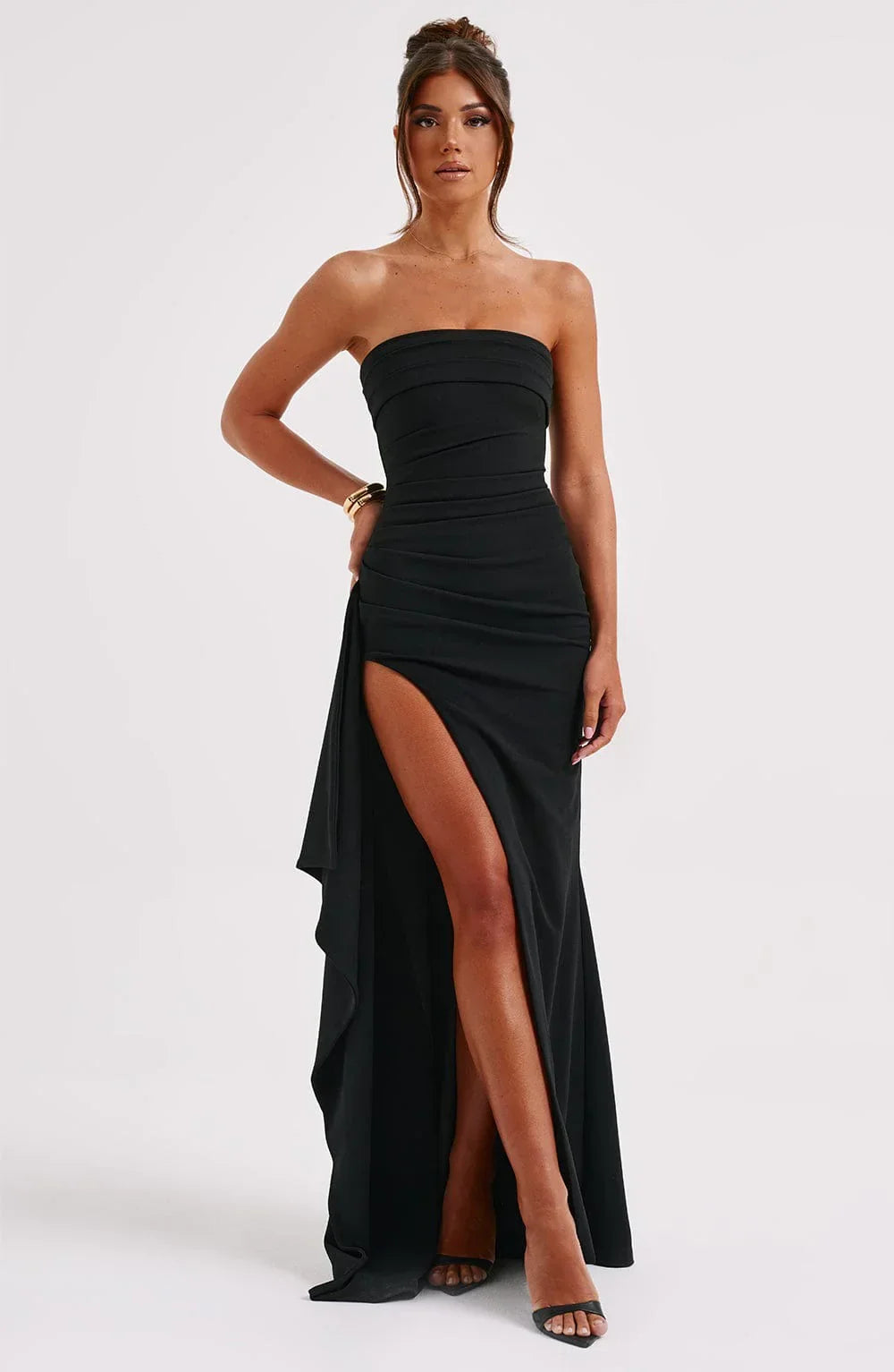 adele maxi dress Adele Natural Palm Print Maxi Dress S