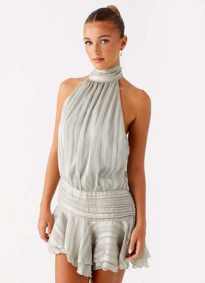 AMINA RUFFLE MINI DRESS