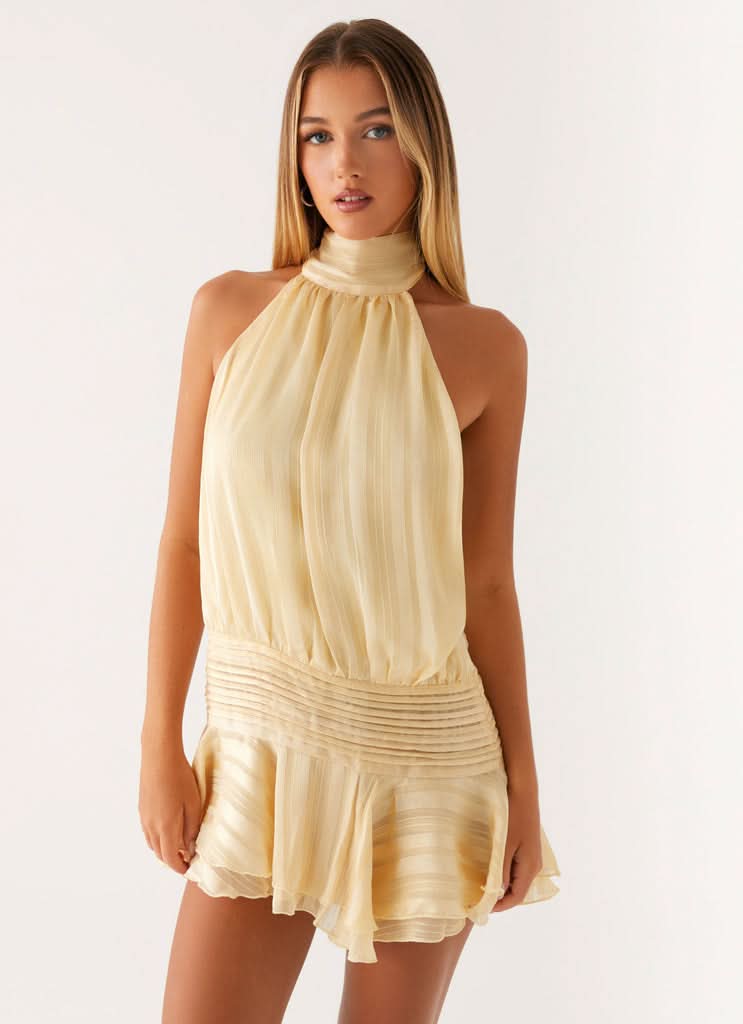 AMINA RUFFLE MINI DRESS