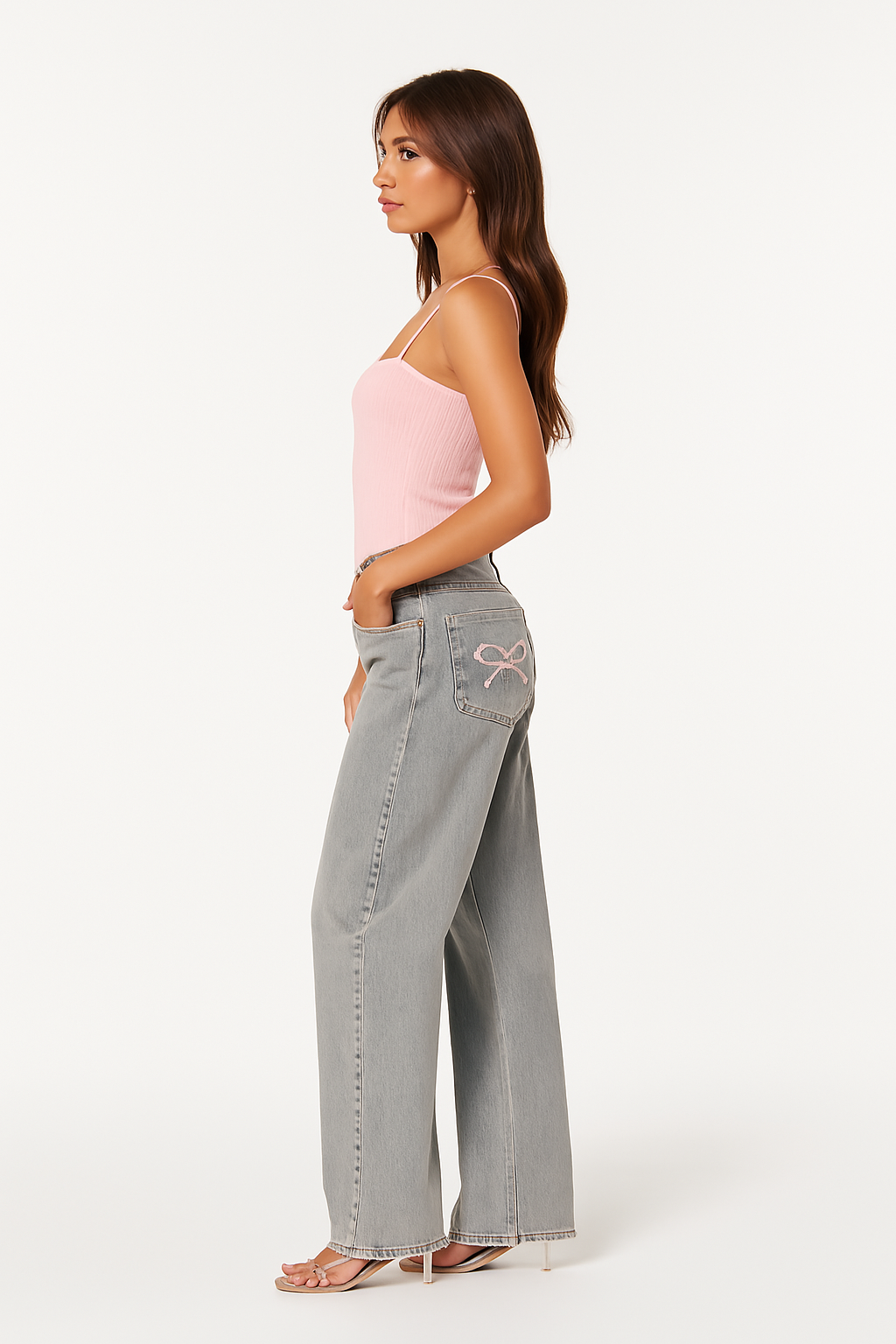 ELISA RELAXED BOW JEANS
