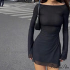 Serena Mesh Backless Mini Dress