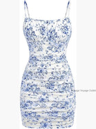 Iris Mesh Ruched Mini Dress