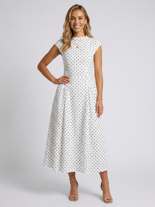 White Polka Dot