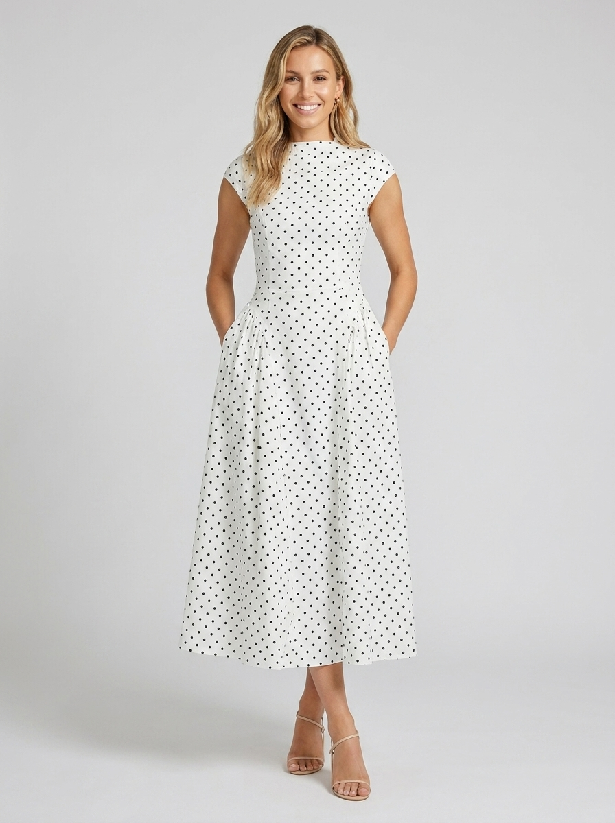 White Polka Dot