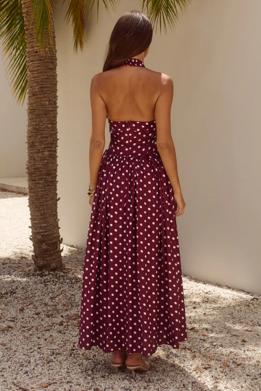 Wine/White Polka
