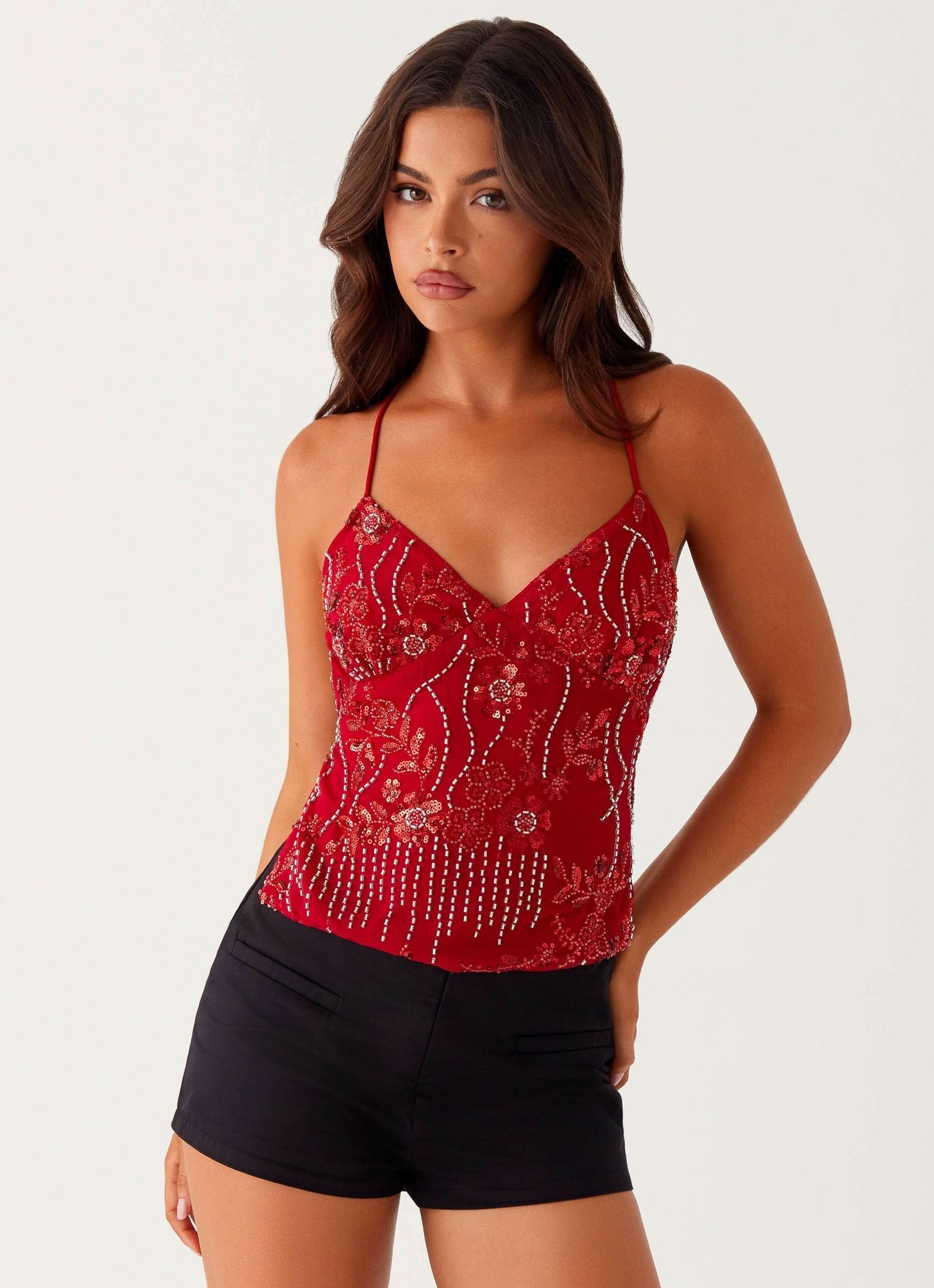 SABRINA SEQUIN TOP