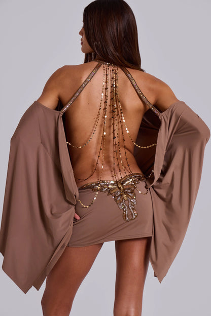 EVI BUTTERFLY MINI DRESS