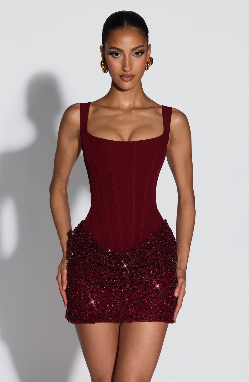 SCARLET SCULPT MINI DRESS