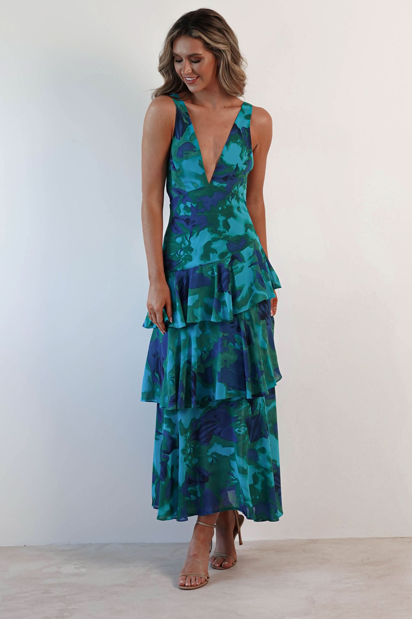 ELISA RUFFLE MAXI DRESS