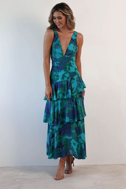 ELISA RUFFLE MAXI DRESS
