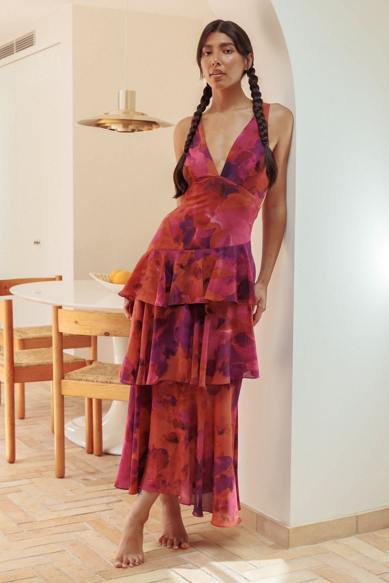 ELISA RUFFLE MAXI DRESS