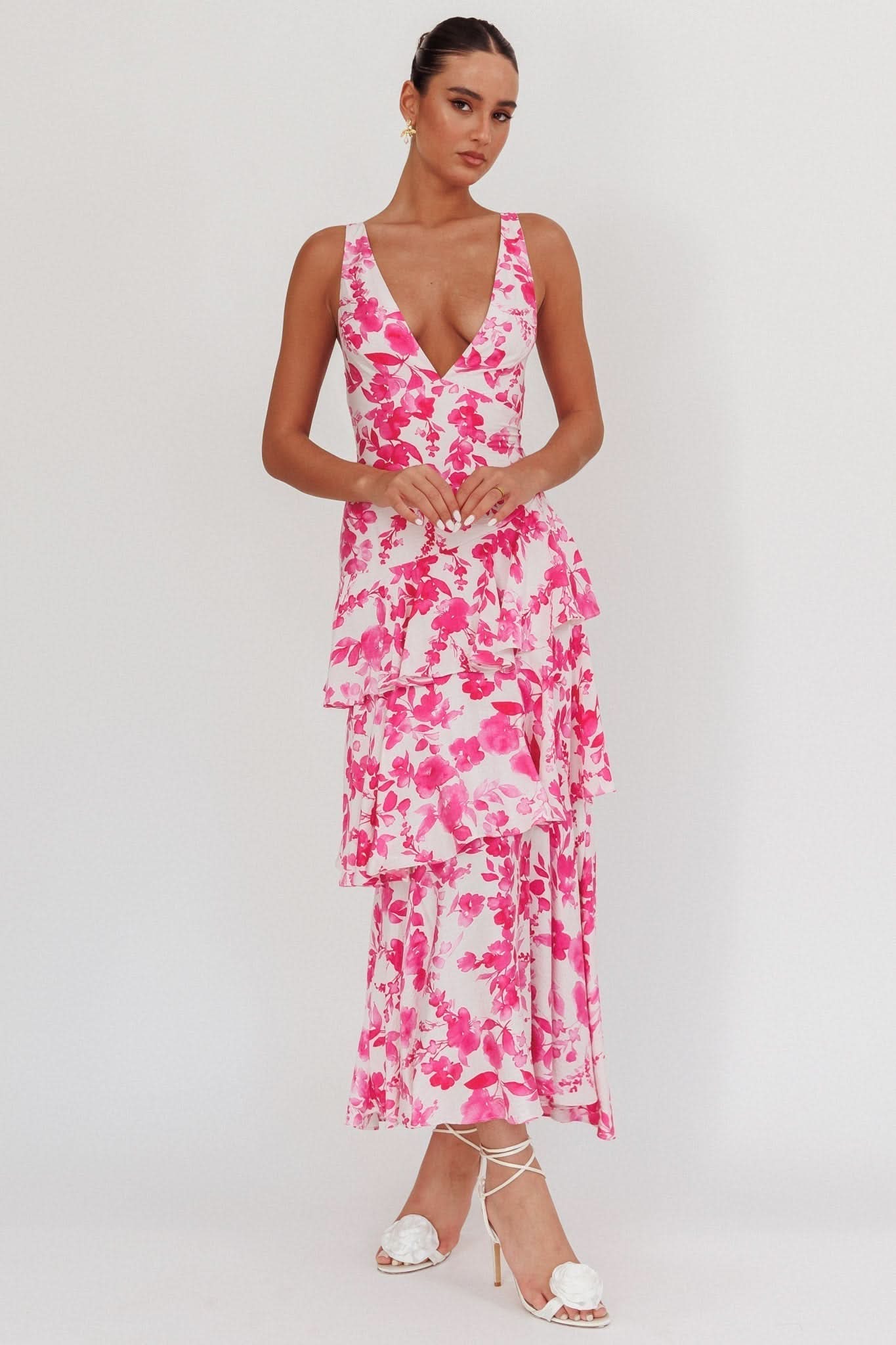 ELISA RUFFLE MAXI DRESS