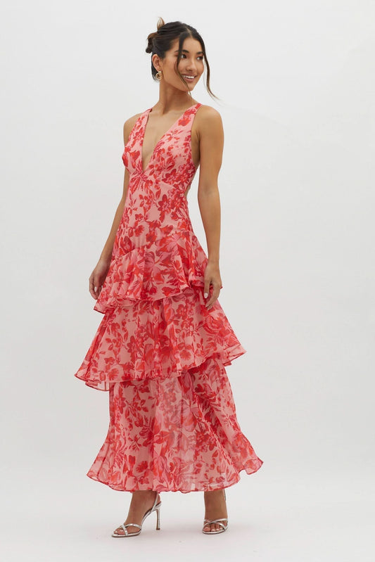 ELISA RUFFLE MAXI DRESS