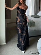 Rose 3D Floral Maxi Dress